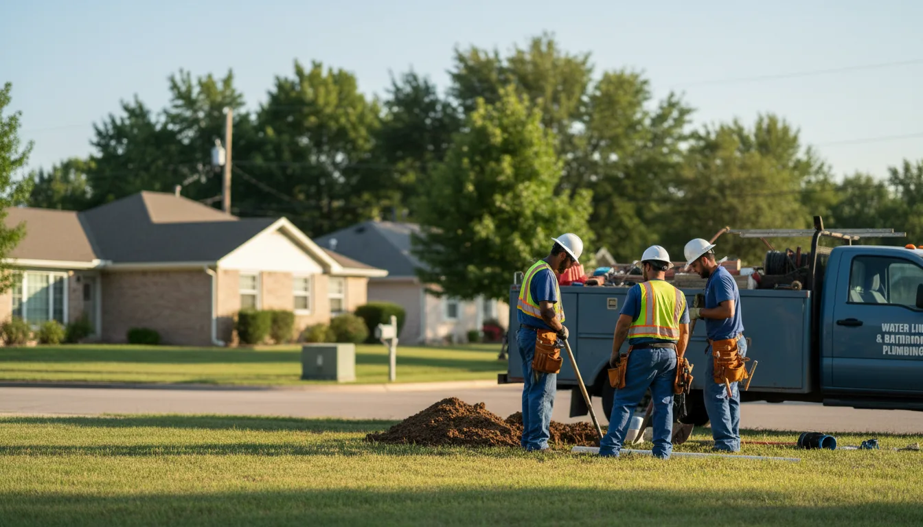 Residential water line and bathroom plumbing service in Beeler, KS